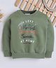 Knitting Doodles Christmas Theme Fleece Woven Full Sleeves I Left My Ugly Christmas Sweater At Home Light Winter Sweatshirt - Olive Green