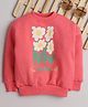 Knitting Doodles Fleece Woven Full Sleeves Floral & You Grow Girl Text Printed Light Winter Sweatshirt - Pink