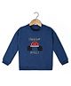 Nino Togs Cotton Knit Full Sleeves This Is How I Roll Text Embroidered Light Winter Sweatshirt - Blue