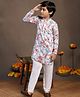 Fashion Dream Cotton Blend Woven Full Sleeves Abstract Printed Kurta & Pyjama Set - Multi Colour