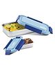 Milton Metro Meal Jr Stainless Steel Tiffin with Food Grade BPA Free  Odour Free & Refrigerator Safe Pack of 2 Blue - 890 ml