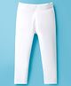 Babyhug Cotton Lycra Knit Full Length Solid Color Legging - White