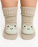 Neska Moda Cotton Elastane Frog Applique Detailed Socks - Green