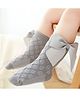 Neska Moda Cotton Elastane Bow Applique Detailed Socks - Grey