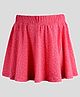 Charm n Cherish Cotton Blend Knit Floral Printed Skirt - Red