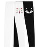Charm n Cherish Cotton Blend Knit Pack Of 2 Animals Printed Leggings - Black & White