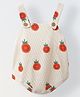 Spunkies Cotton Knit Sleeveless Fruits Printed Onesie  - Cream
