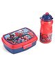 Spider Man Printed Stor Lunch Box with Water Bottle - Red & Blue