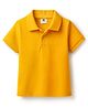 Kookie Kids Cotton Knit Half Sleeves Solid Colour Polo T-Shirt - Yellow