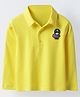 Spunkies Cotton Knit Marvel Featuring Full Sleeves Captain America Patch Detailed Polo Tee - Yellow
