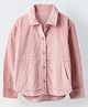 Spunkies Corduroy Woven Full Sleeves Textured Jacket - Peach