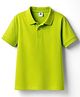 Kookie Kids Cotton Knit Half Sleeves Solid Colour T-Shirt - Lime Green