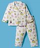 Enfance Core Full Sleeves Vehicles Printed Coordinating Night Suit Set - Green