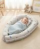 R for Rabbit Snuggy Cuddles Baby Sleeping Bag Set Pillow Bed Protector for Infants & New Born Baby 100% Cotton Multifunctional Soft Breathable Bedding Set Travel - Grey
