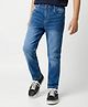Arias Cotton Elastane Woven Full Length Washed Jeans -  Blue