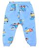 The little lookers Fleece Knit Dinosaur Printed Diaper Pants - Blue