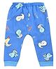 The little lookers Fleece Knit Dinosaur Printed Diaper Pants - Dark Blue