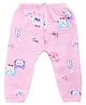 The little lookers Fleece Knit Cat Printed Diaper Pants - Light Pink
