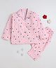 The Magic Wand Cotton Woven Full Sleeves Sushi Printed Coordinating Night Suit Set - Pink