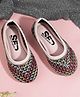 SHOES FOR JUNIORS Sequins Embellished Threadwork Detailed Ballerinas - Pink