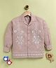 TOONYPORT Cotton Blend Woven Geometric Embroidered Shirt - Light Brown