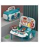 Sanjary 2 in 1 Stereo Music Dining Table Kids Pretend Play Toy Kitchen Toy Cooking Set for kids color design may vary