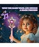 Planet of Toys Princess Fairy Magic Wand Moon Styling Stick Flashing Toy with Music and Light for Kids