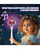 Planet of Toys Princess Fairy Magic Wand  Moon-Shaped Styling Stick with Music & Flashing Lights for Kids
