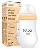 Tutots Baby Care  Feeding Bottle | AntiColic Wide Neck| BPA Free | Baby Feeding Bottle with Turbo Vent Nipple | 250 ml | Twirl Series (Peach, 250 ml)