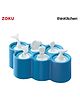 Zoku Premium Sea Creatures Pop Molds (6) 45ml with Sticks & Drip Guards, Blue | BPA Free Reusable Popsicle & Smoothie Pop Maker | For thinKitchen
