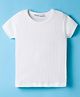 Doreme Single Jersey Knit Half Sleeves Solid Color T-Shirt - White