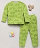 DEAR TO DAD Cotton Woven Full Sleeves Bicycles Printed Coordinating Night Suit Set -  Green