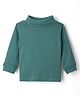 Pink Rabbit Cotton Knit Full Sleeves Solid Turtle Neck T-Shirt - Sea Green