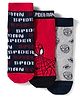 Pine Kids Marvel Non Terry Knit Ankle Length Anti Bacterial Socks With Spider-Man Graphics Pack of 3 - Red Grey & Black
