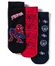 Pine Kids Marvel Non Terry Knit Ankle Length Anti Bacterial Socks With Spider-Man Graphics Pack of 3 - Red & Black