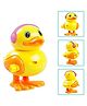 Crackles Wind-Up Jumping Duck Toy | Key-Operated Crank Mini Duck For Babies | Spring Hopping Action |Crawling Walking Toy Set for Kids | Party Favor & Birthday Gift for Boys and Girls -Pack of 1