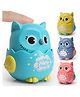 Crackles Press & Go Owl Toy for Babies & Toddlers  Cute Cartoon Push and Go Animal Car  Friction Powered Mini Toy  Multicolor  Pack of 1