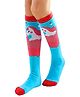 Neska Moda Unicorn Printed Socks - Blue & Pink