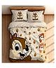 BHAIJI BEDSHEETS 220TC Glace Cotton Bed Sheet Double Bed With 2 Pillow Covers Full HD Digital Prints - Disney chip n Dale