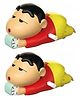 New Pinch Wind-Up Crawling Baby Toy for Kids Key Operated Movable Action Figure, Fun Early Learning Toy Pack of 2  -  Red & Yellow