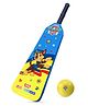Wembley Toys Paw Patrol Printed Cricket EVA Foam Bat and Ball Set with Easy Grip Ergonomic Design Lightweight - Blue & Yellow