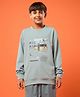 Technosport Knit Half Sleeves Pickle Ball Text Printed Light Winter Sweatshirt - Grey
