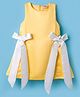 Tweetoons Woven Sleeveless Party Dress with Bow Applique - Yellow