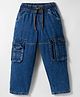 Olio Kids Full Length Solid Color Denim Jeans - Navy Blue