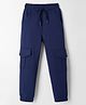 Olio Kids Knitted Full Length Solid Color Lounge Pant - Navy Blue