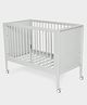 Mi Arcus Rubber Wood Cot & Junior Bed with Cot Rail & Removable Wheels- Grey