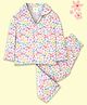 Fancy Fluff Cotton Woven Full Sleeves Floral Printed Coordinating Night Suit - Multicolour