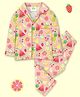 Fancy Fluff Cotton Full Sleeves Fruit Printed Coordinating Night Suit Set - Multicolour