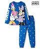 Pine Kids Disney Single Jersey Knit Full Sleeves Night Suit With Minnie & Friends Print - Blue