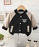 Googo Gaaga Cotton Knit Full Sleeves Teddy Bear Back Patch Detailed Winter Jacket - Black